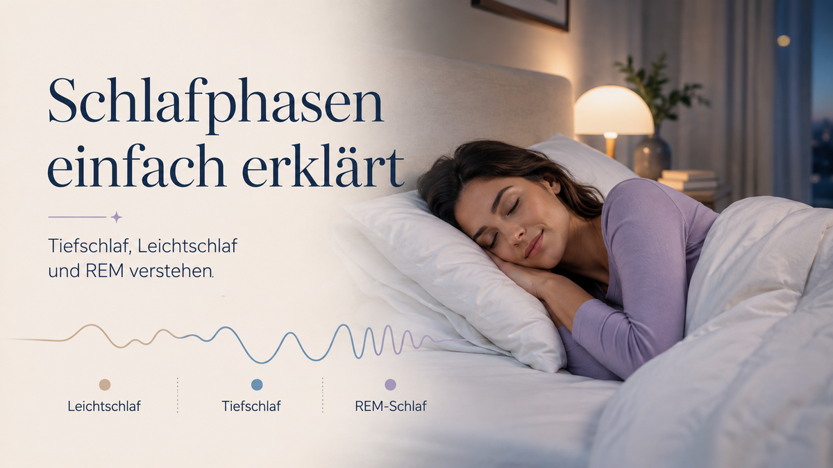 Schlafphasen mit Tiefschlaf, Leichtschlaf und REM-Schlaf einfach erklärt