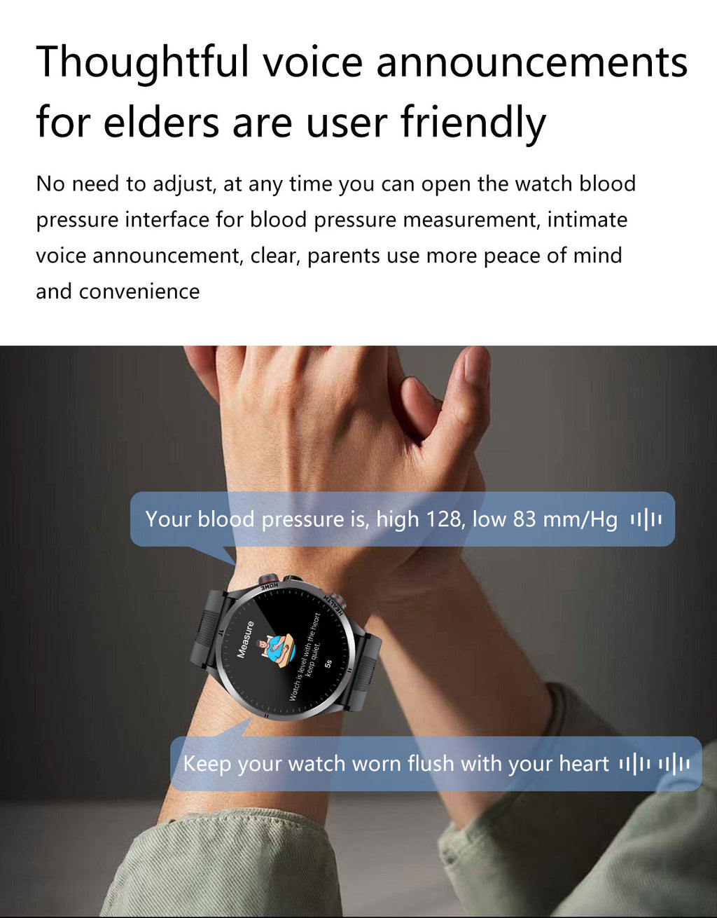 W8 Air Pump BP Watch: ECG, Bluetooth Call & 2-Year Warranty Support