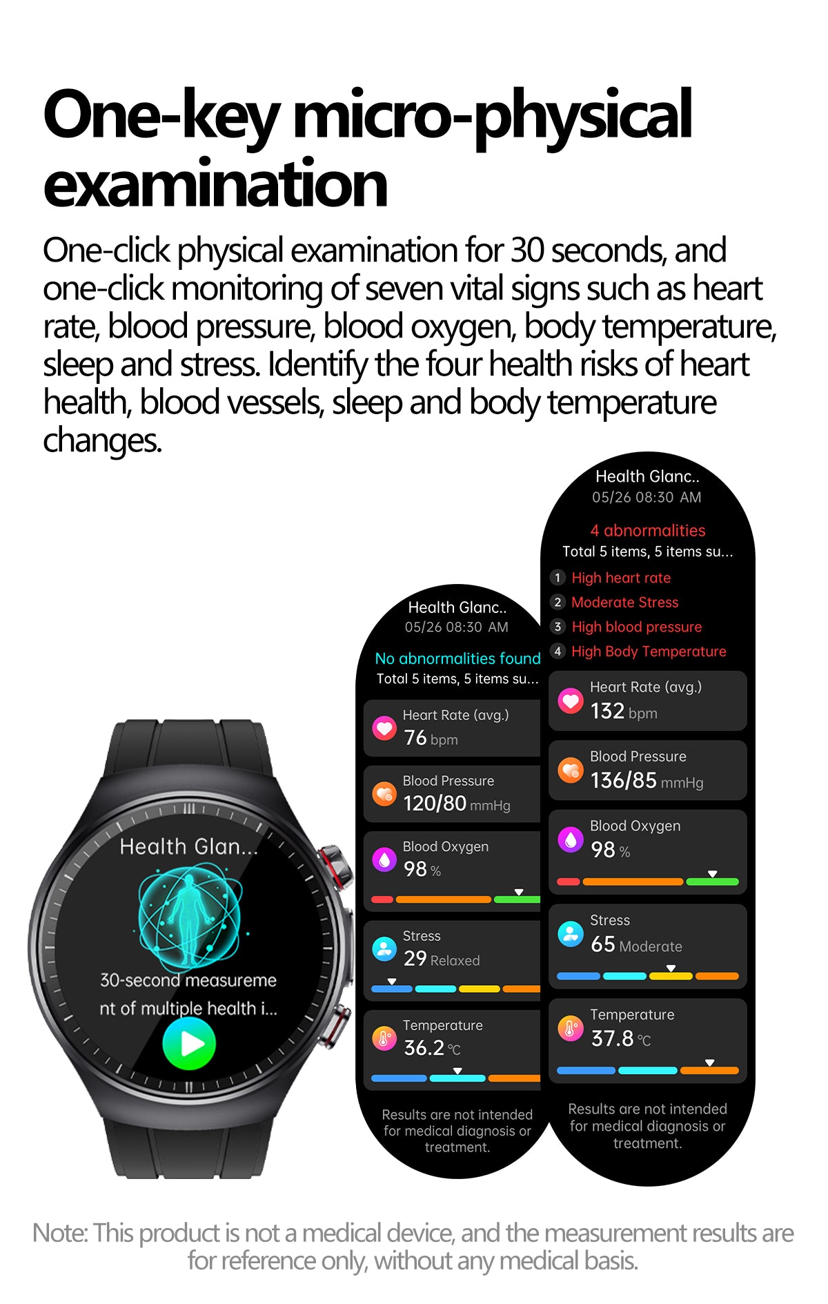 SAYDIAN E8 Smart Watch, ECG Detection, Heart Rate Sleep Temperature Test, Bluetooth Call Fitness Watch — product detail 5