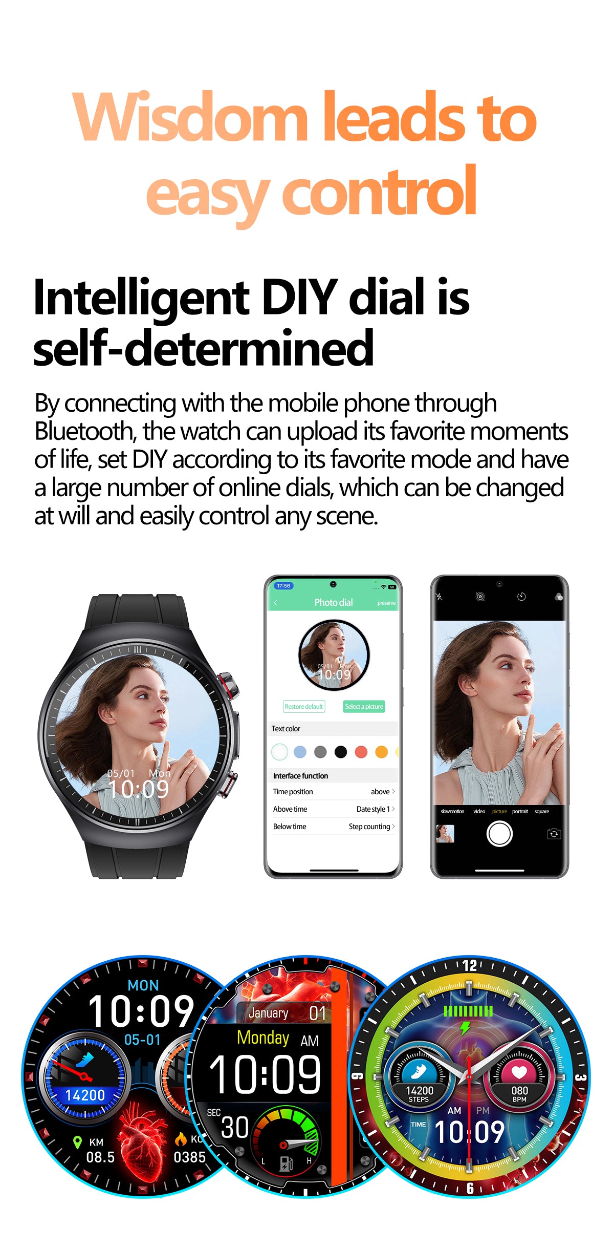 SAYDIAN E8 Smart Watch, ECG Detection, Heart Rate Sleep Temperature Test, Bluetooth Call Fitness Watch — product detail 28