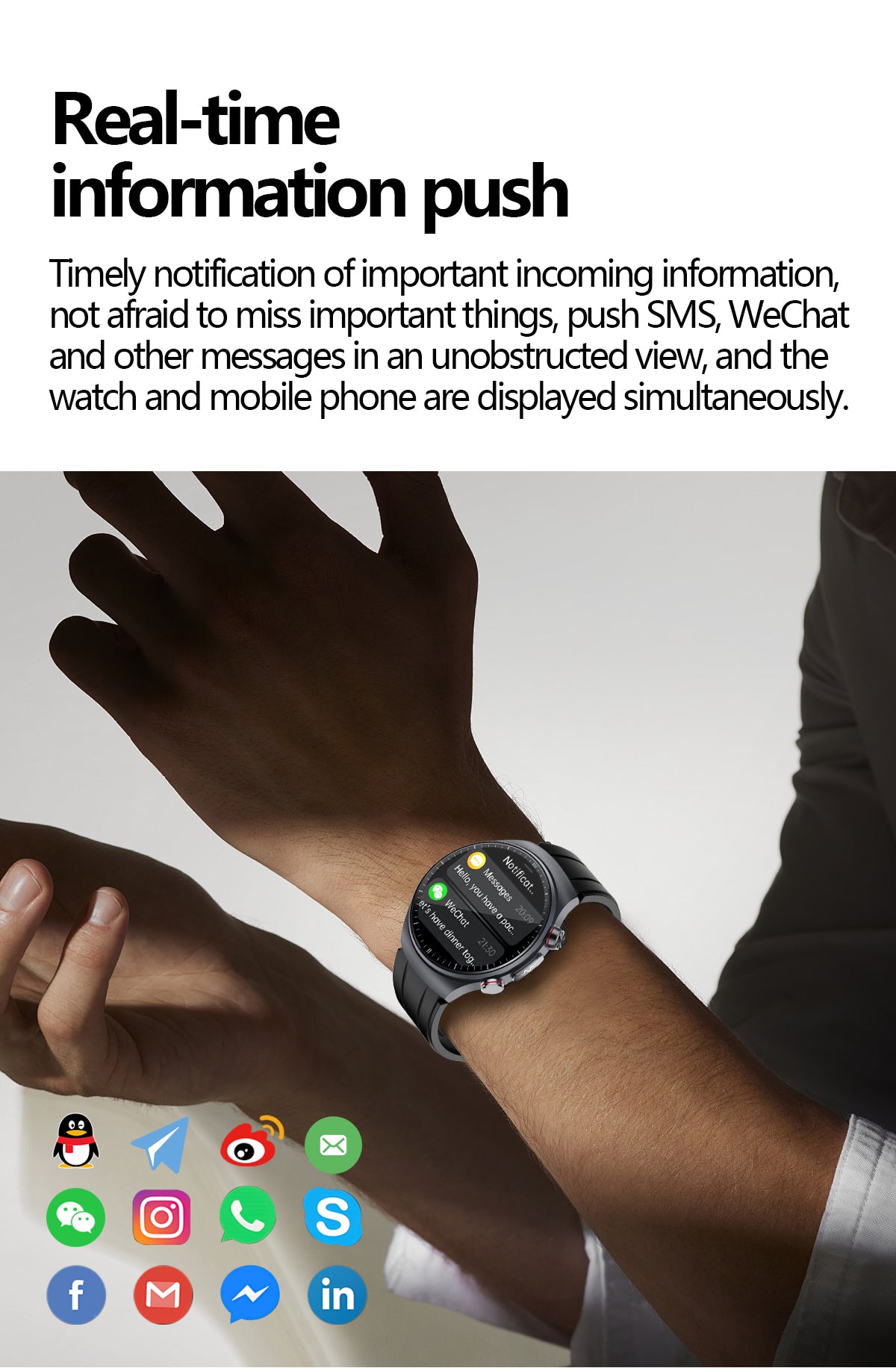 SAYDIAN E8 Smart Watch, ECG Detection, Heart Rate Sleep Temperature Test, Bluetooth Call Fitness Watch — product detail 13