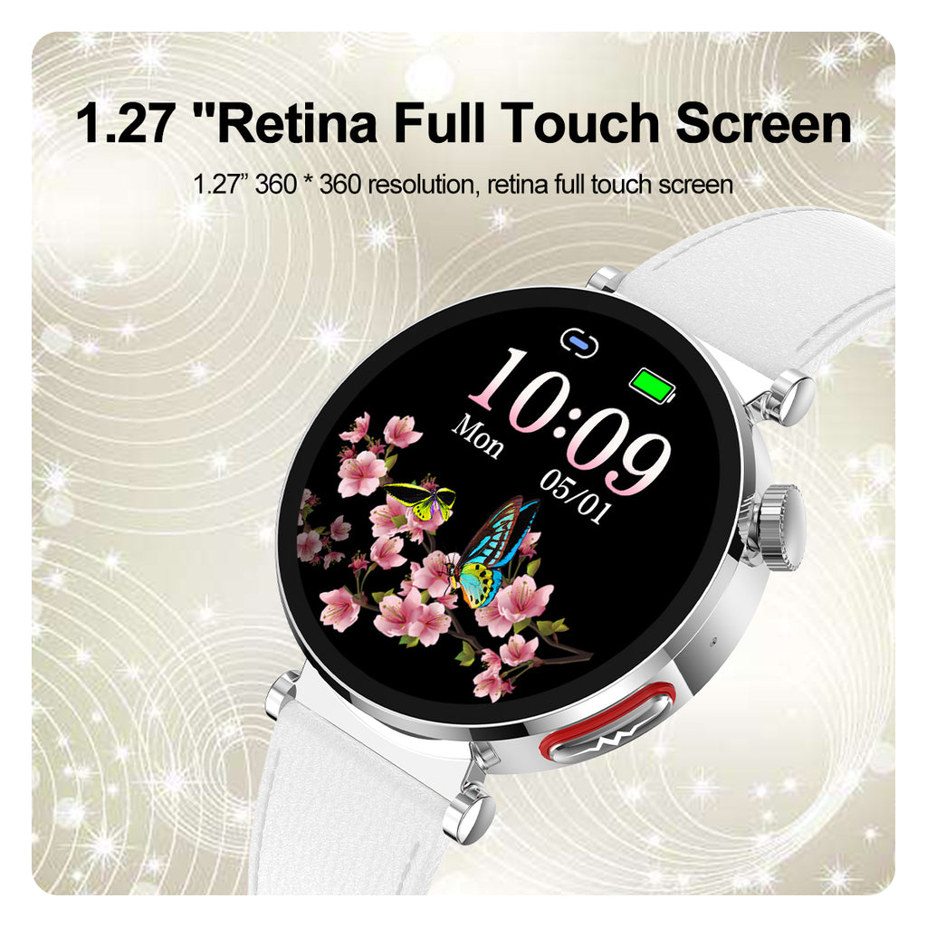 E6 Women's ECG Smart Watch: 1.27" Screen, 40mm Elegant Health Tracker