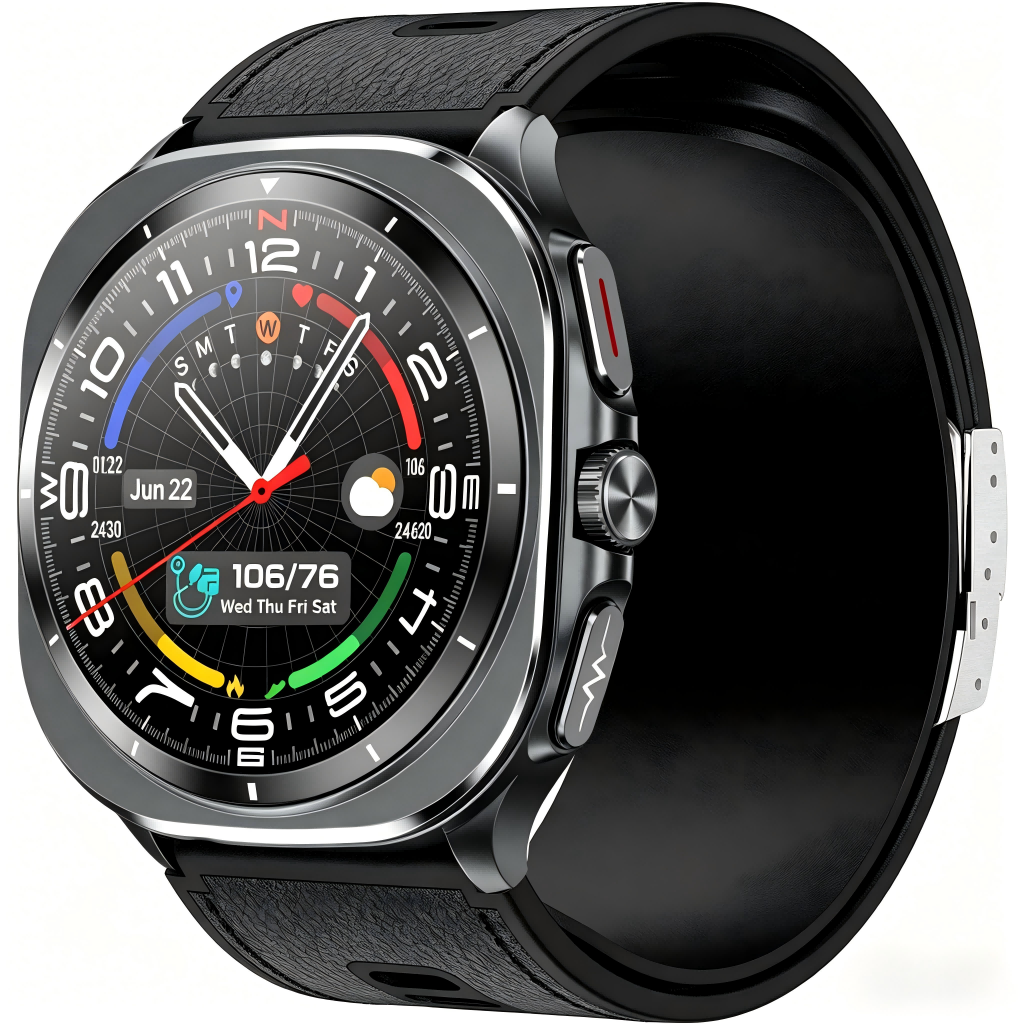 W8 Pro ECG Smart Watch - Air Pump BP, Bluetooth Call, NFC & 10-Day Battery