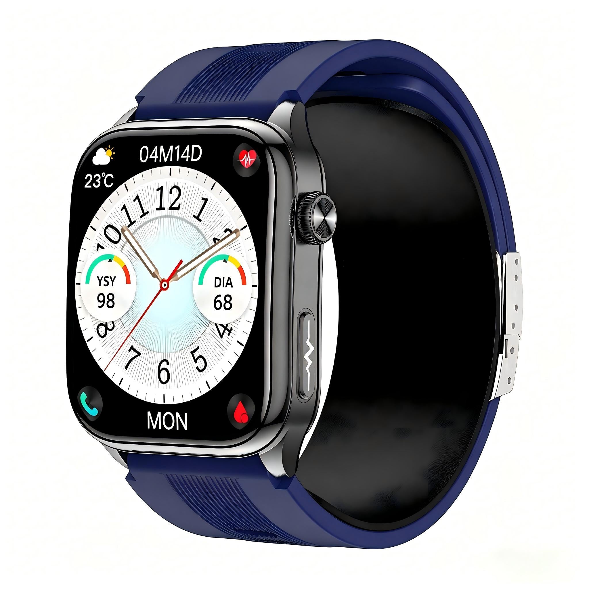W7 Pro ECG Smart Watch | Air Pump BP, Bluetooth Call & 100+ Sport Modes