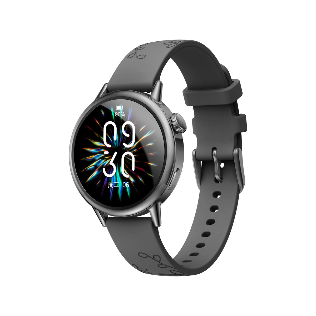 SAYDIAN Women's AMOLED Smart Watch with Bluetooth Calling – White/Gold