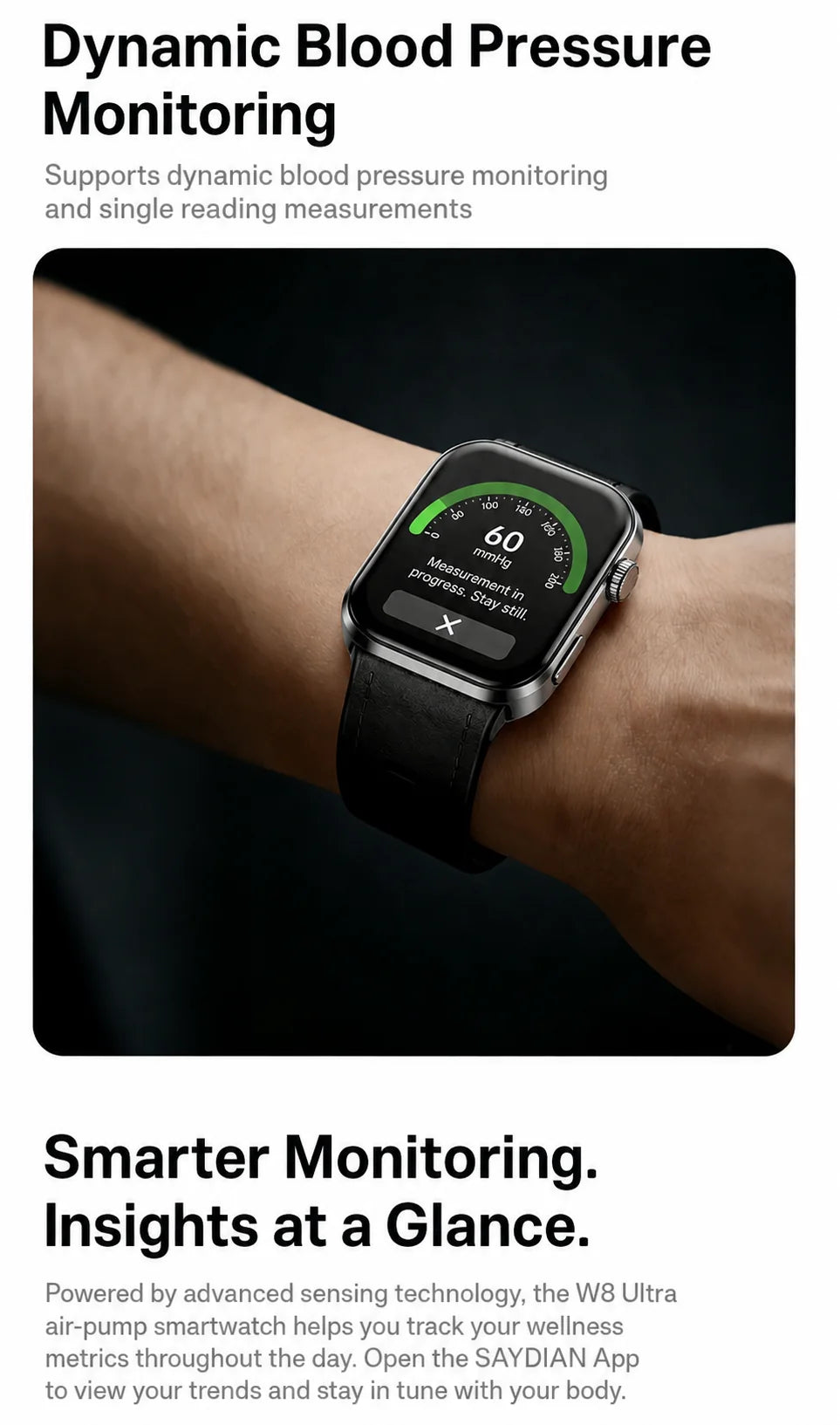 SAYDIAN W8 Ultra AMOLED Smartwatch
