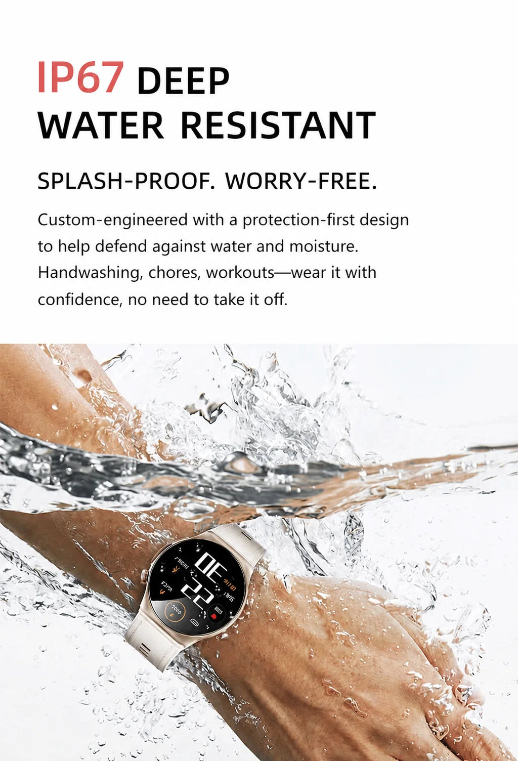 SAYDIAN W8Ultra-R Smart Blood Pressure Watch | Outdoor Health Wearable, Heart Rate Sleep Temperature Detection