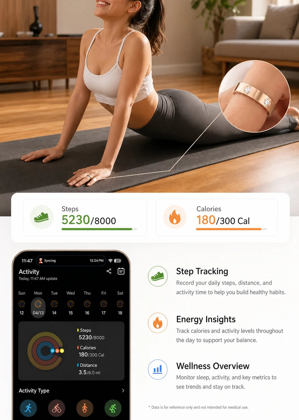 SAYDIAN R7Y Slim Smart Ring