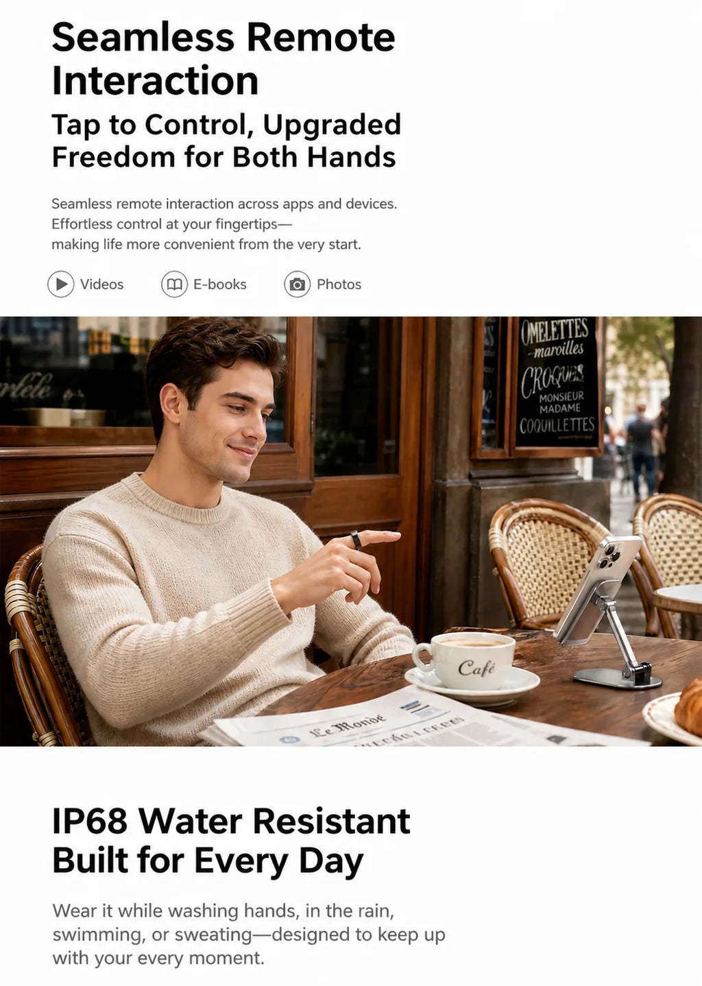 SAYDIAN R7Y Slim Smart Ring