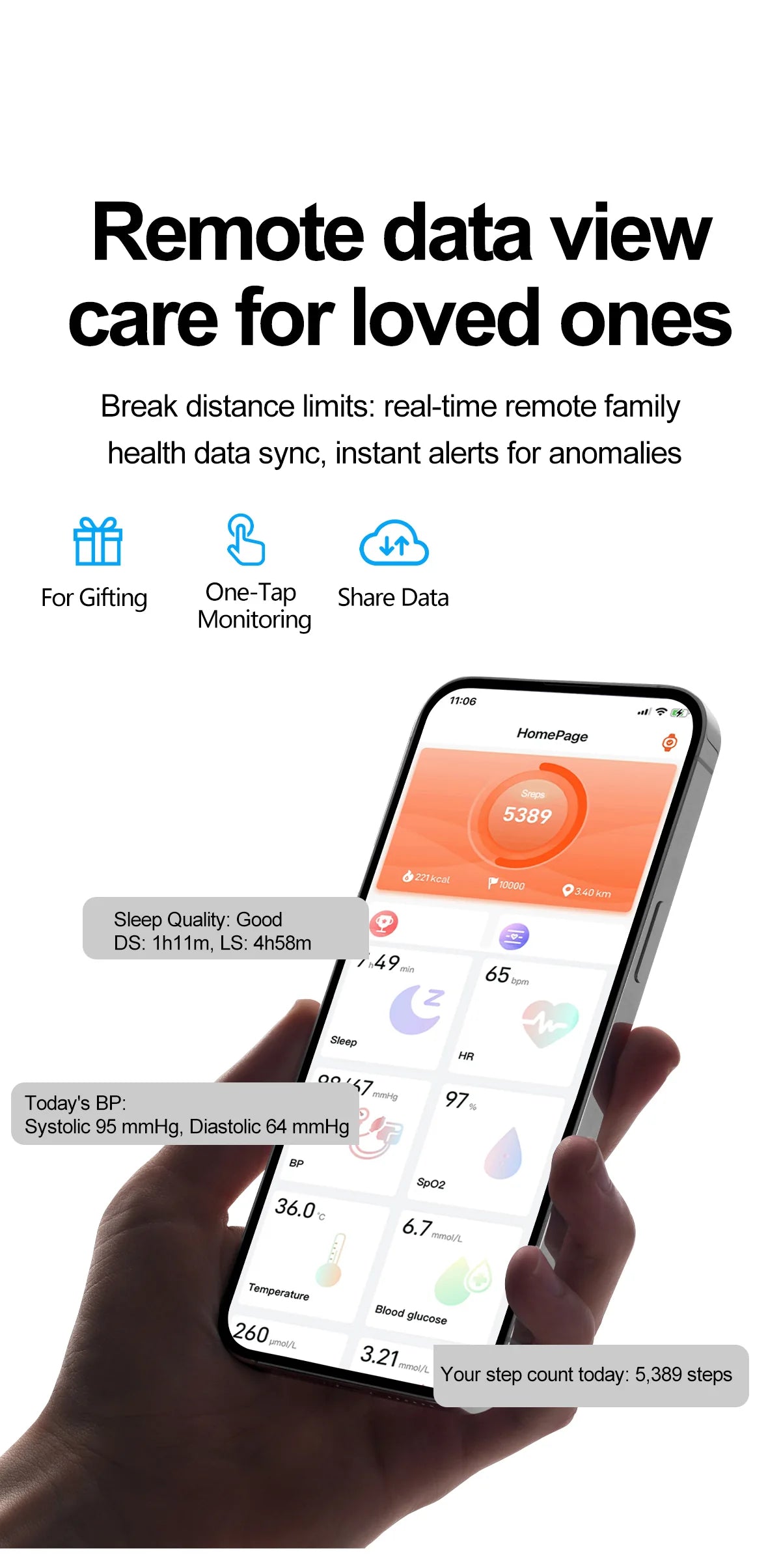 SAYDIAN W8S Airbag Blood Pressure Smartwatch