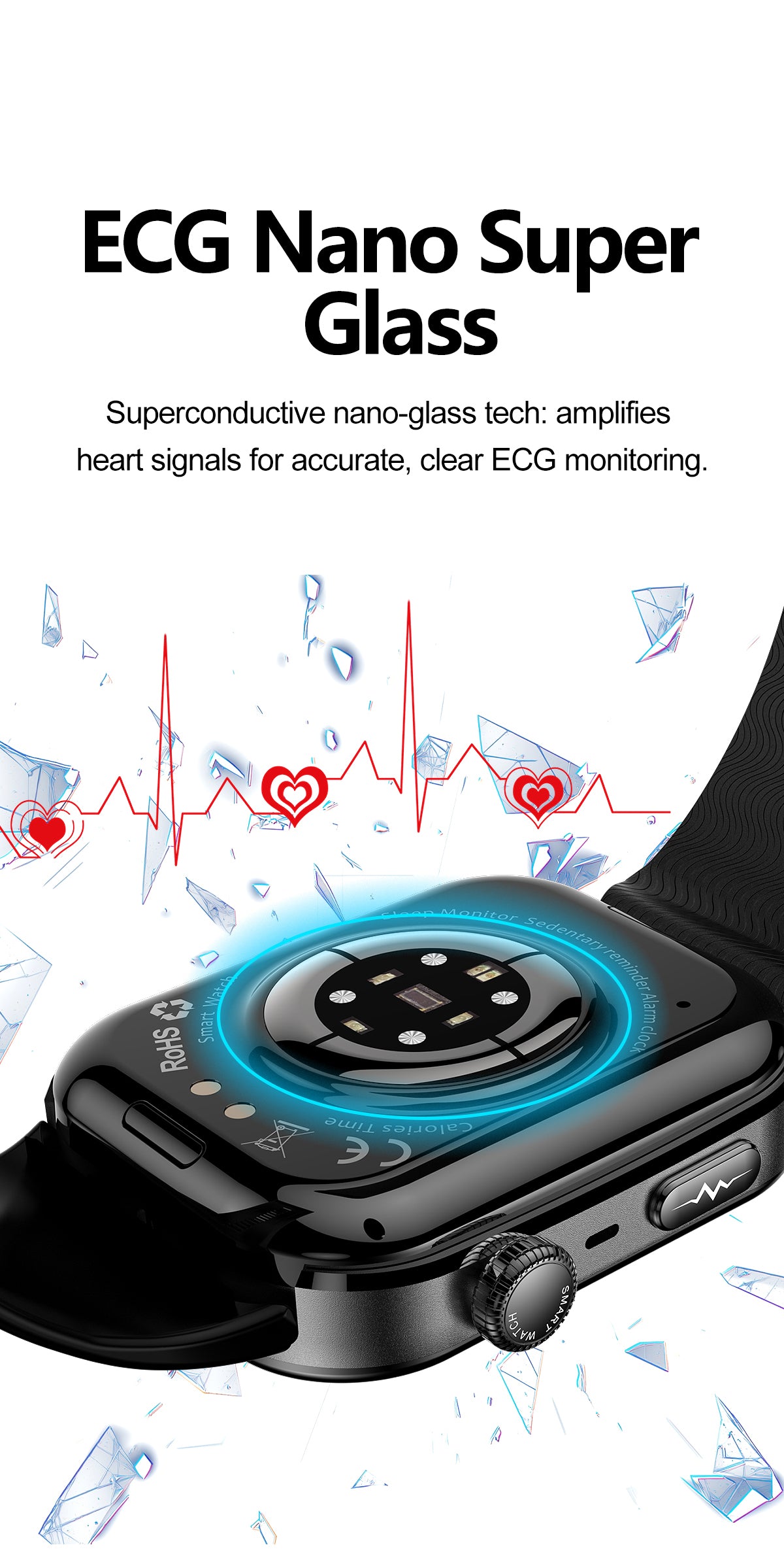 SAYDIAN W8S Airbag Blood Pressure Smartwatch