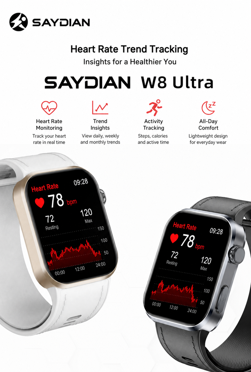 SAYDIAN W8 Ultra AMOLED Smartwatch