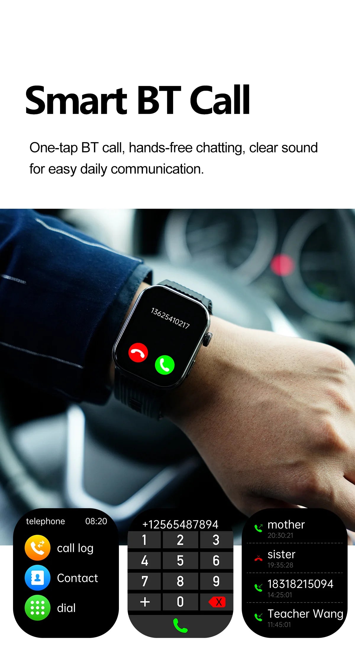 SAYDIAN W8S Airbag Blood Pressure Smartwatch