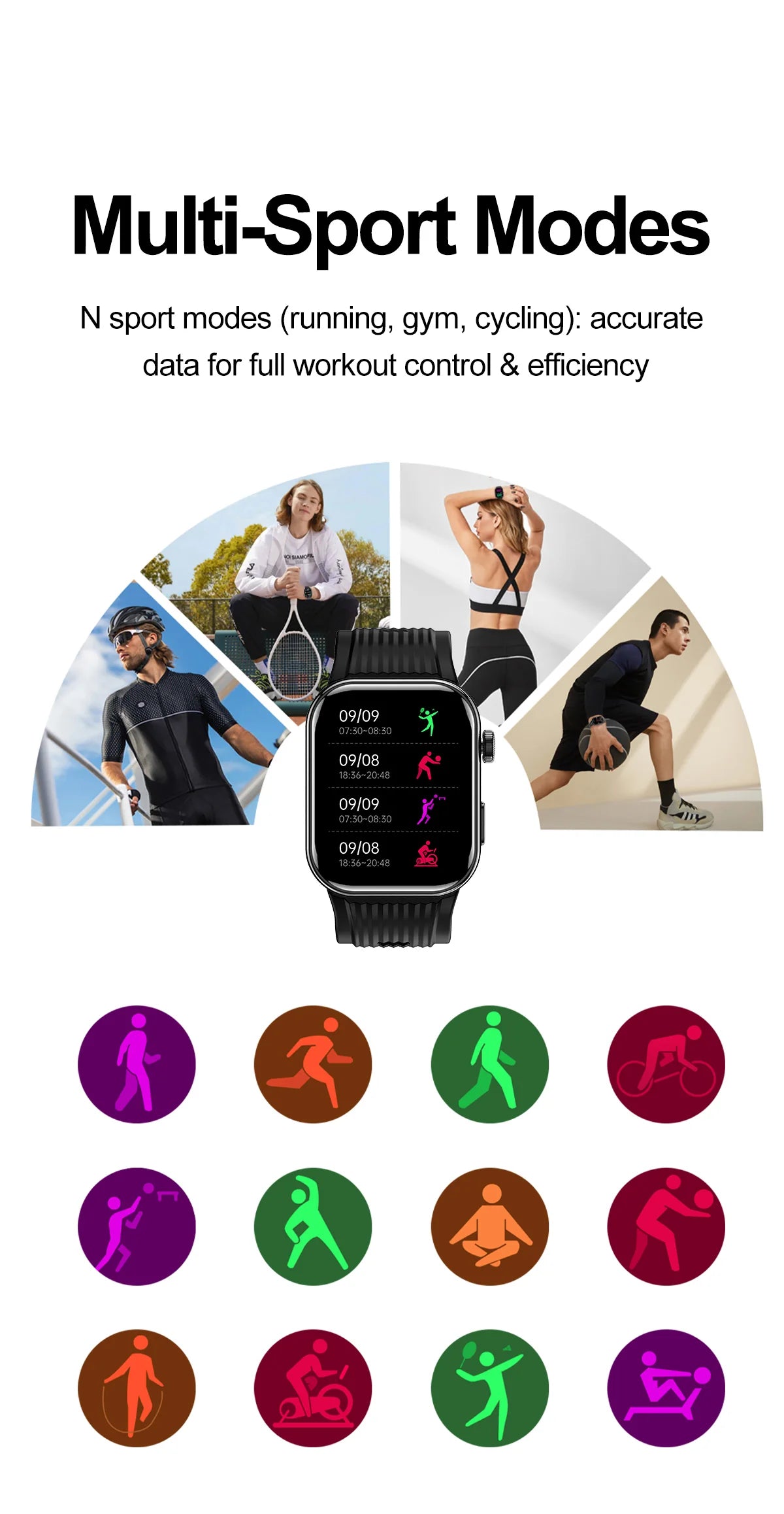 SAYDIAN W8S Airbag Blood Pressure Smartwatch