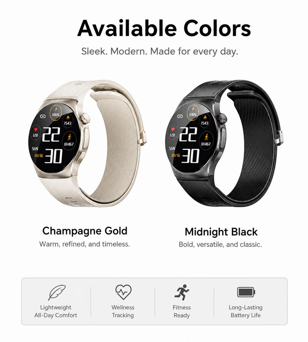 SAYDIAN W8Ultra-R Smart Blood Pressure Watch | Outdoor Health Wearable, Heart Rate Sleep Temperature Detection