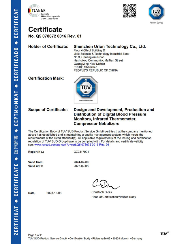 Manufacturer ISO 13485 quality management certificate